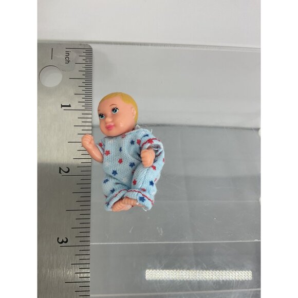 Vintage Mattel Barbie Infant Doll Blue Outfit Stars - Picture 2 of 4